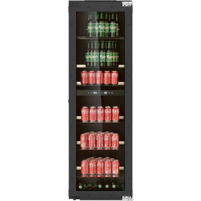 CELLA - 234 Cans - Beverage Cooler - Fully Integrated Drinks Fridge - Single Temperature Zone - Black - 595mm Wide - BV96PANEL-TO - Chilled Solution