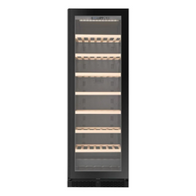 Load image into Gallery viewer, CELLA - 102 Bottle - Freestanding Or Built In Wine Cabinet - Single Zone Wine Cooler - 595mm Wide - W122S-BLACK - Chilled Solution 
