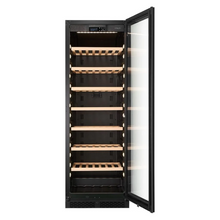 Load image into Gallery viewer, CELLA - 102 Bottle - Freestanding Or Built In Wine Cabinet - Single Zone Wine Cooler - 595mm Wide - W122S-BLACK - Chilled Solution 
