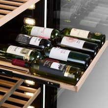 Load image into Gallery viewer, CELLA - 102 Bottle - Freestanding Or Built In Wine Cabinet - Single Zone Wine Cooler - 595mm Wide - W122S-BLACK - Chilled Solution 
