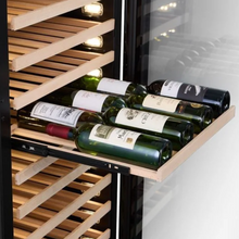 Load image into Gallery viewer, CELLA - 151 Bottle - Freestanding Or Built In Wine Cabinet - Single Zone Wine Cooler - 595mm Wide - W163S-BLACK - Chilled Solution
