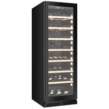 Load image into Gallery viewer, CELLA - 151 Bottle - Freestanding Or Built In Wine Cabinet - Single Zone Wine Cooler - 595mm Wide - W163S-BLACK - Chilled Solution
