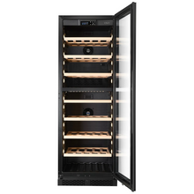 Load image into Gallery viewer, CELLA - 154 Bottle - Freestanding Or Built In Wine Cabinet - Dual Zone Wine Cooler - 595mm Wide - W154D-BLACK - Chilled Solution
