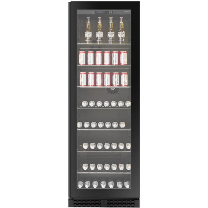 CELLA - 487 Can - Freestanding Or Built - 388L Beverage Cooler  - Single Zone Drinks Fridge  - 595mm Wide - BV163S-BLACK - Chilled Solution