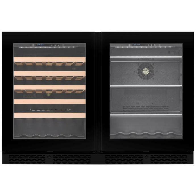 CELLA - 315 Can / 336L Beverage Cooler - Freestanding Or Built In - Single Zone Drinks Fridge  - 595mm Wide - WBV46S-BLACK - Chilled Solution
