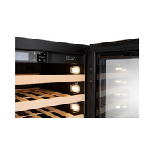 Load image into Gallery viewer, CELLA - 315 Bottle - Wine Fridge Combination - Freestanding or Built In - Single Zone &amp; Dual Zone Wine Cooler - 119cm Wide - WFS163SD-BLACK
