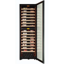Load image into Gallery viewer, Pevino MS Noble 152 bottles - wine cooler - wooden shelves - dual zone - black - freestanding - wine fridge - PM248D-HHB - 595mm wide - Chilled Solution 
