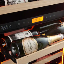 Load image into Gallery viewer, Pevino MS Noble 152 bottles - wine cooler - wooden shelves - dual zone - black - freestanding - wine fridge - PM248D-HHB - 595mm wide - Chilled Solution 
