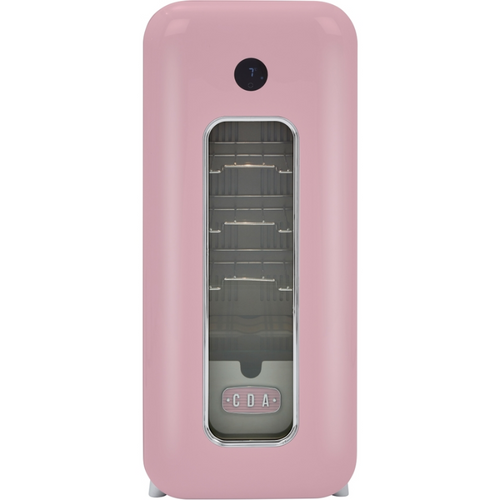 CDA Nancy Tea Rose Retro - 13 Bottle - Freestanding Drinks Cooler - Single Temperature Zone - Wine Cooler - Pink - 36cm Wide - Chilled Solution 