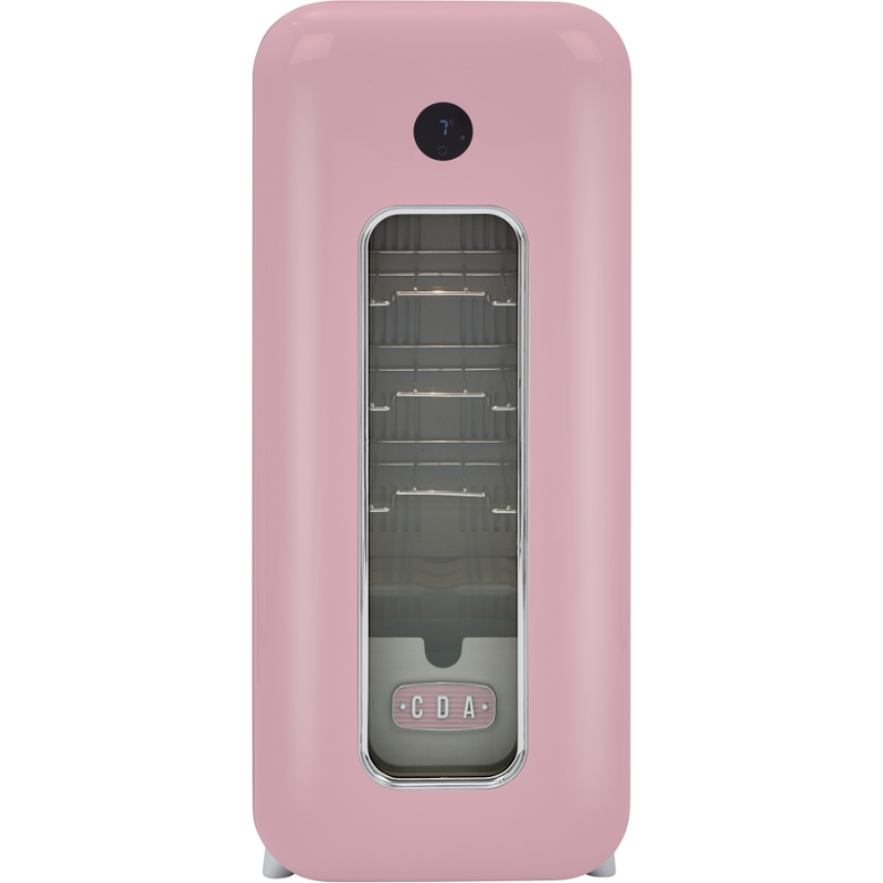 CDA Nancy Tea Rose Retro - 13 Bottle - Freestanding Drinks Cooler - Single Temperature Zone - Wine Cooler - Pink - 36cm Wide - Chilled Solution 