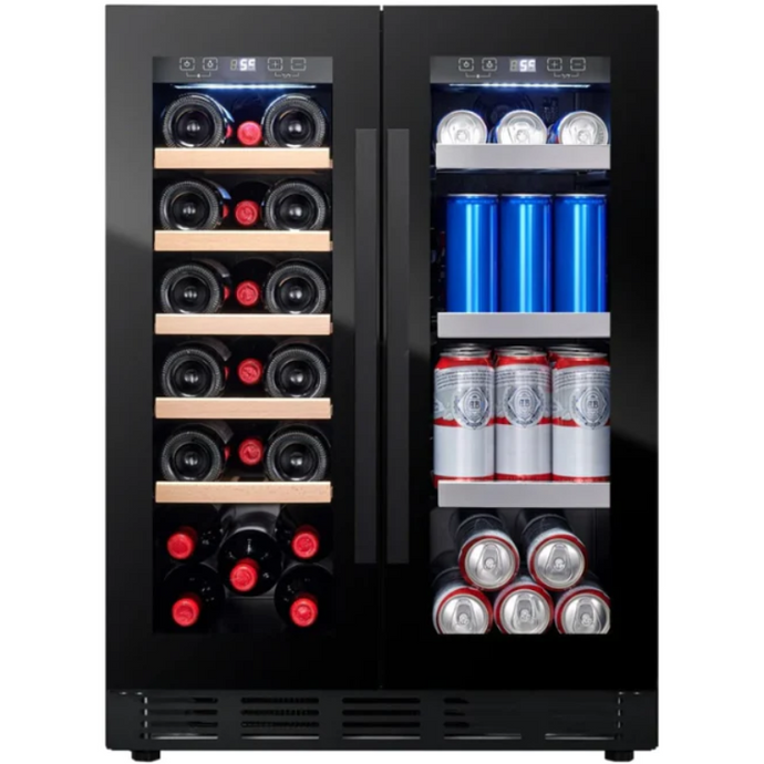 Cavin Scandinavian Collection 54 - Wine and Beer Cooler - Built In - 54 Bottles - Dual Zone - 595mm Wide - Black - SW-54B - Chilled Solution