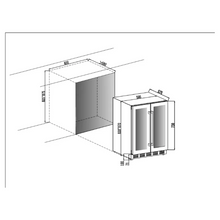 Load image into Gallery viewer, Cavin Scandinavian Collection 54 - Wine and Beer Cooler - Built In - 54 Bottles - Dual Zone - 595mm Wide - Black - SW-54B - Chilled Solution
