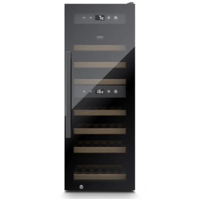 CASO WineExclusive 38 Smart - Freestanding Wine Cooler / Wine Fridge - Dual Zone - Black - 38 Bottles - 400mm Wide - 721 - Chilled Solution
