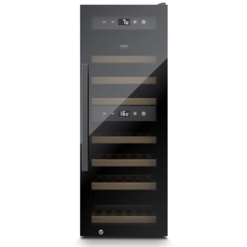 CASO WineExclusive 38 Smart - Freestanding Wine Cooler / Wine Fridge - Dual Zone - Black - 38 Bottles - 400mm Wide - 721 - Chilled Solution