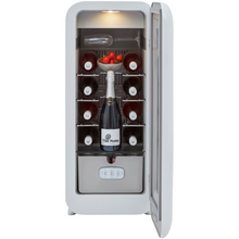 Load image into Gallery viewer, CDA Nancy Cotton Retro - 13 Bottle - Freestanding Drinks Cooler - Single Temperature Zone - Wine Cooler - White - 36cm Wide - Chilled Solution 
