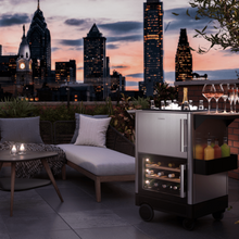 Load image into Gallery viewer, Dometic MoBar 300 S – 19 Bottle Outdoor Bar Cart with Beverage Cooler – Single Zone - Stainless Steel, Weatherproof – Premium Drinks Station for Patios, Gardens &amp; Events – 717mm Wide – 9600028567 | Chilled Solution 
