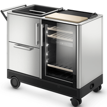 Load image into Gallery viewer, Dometic MoBar 550 S – 38 Bottle Outdoor Bar Cart with Beverage Cooler – Dual Zone - Stainless Steel, Weatherproof – Premium Drinks Station for Patios, Gardens &amp; Events – 1249mm Wide – 9600028568 | Chilled Solution
