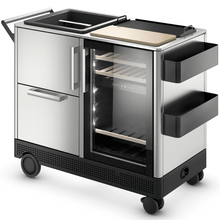Load image into Gallery viewer, Dometic MoBar 550 S – 38 Bottle Outdoor Bar Cart with Beverage Cooler – Dual Zone - Stainless Steel, Weatherproof – Premium Drinks Station for Patios, Gardens &amp; Events – 1249mm Wide – 9600028568 | Chilled Solution
