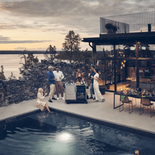 Load image into Gallery viewer, Dometic MoBar 550 S – 38 Bottle Outdoor Bar Cart with Beverage Cooler – Dual Zone - Stainless Steel, Weatherproof – Premium Drinks Station for Patios, Gardens &amp; Events – 1249mm Wide – 9600028568 | Chilled Solution
