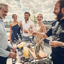 Load image into Gallery viewer, Dometic MoBar 550 S – 38 Bottle Outdoor Bar Cart with Beverage Cooler – Dual Zone - Stainless Steel, Weatherproof – Premium Drinks Station for Patios, Gardens &amp; Events – 1249mm Wide – 9600028568 | Chilled Solution
