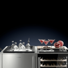 Load image into Gallery viewer, Dometic MoBar 550 S – 38 Bottle Outdoor Bar Cart with Beverage Cooler – Dual Zone - Stainless Steel, Weatherproof – Premium Drinks Station for Patios, Gardens &amp; Events – 1249mm Wide – 9600028568 | Chilled Solution
