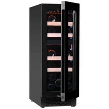 Load image into Gallery viewer, Pevino Majestic 17 bottles - Duel Zones - Wine Cooler - Black Glass Front Door - Built In - Wine Fridge - PNG20D-HHB - 295mm Wide
