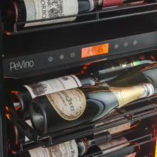 Load image into Gallery viewer, Pevino MS Noble 152 bottles - wine cooler - Metal shelves - dual zone - black - freestanding - wine fridge - PM248D-HHB - 595mm wide
