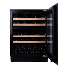 Load image into Gallery viewer, Pevino Majestic - 39 bottles - wine cooler - duel zone - kitchen door - wine fridge - PNG46DK-HHB - 595mm wide
