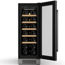 Load image into Gallery viewer, Montpellier - 19 Bottle - Single Zone - Built-In Wine Cooler – 295mm Wide with Beech Wood Shelves WC19X - chilledsolution
