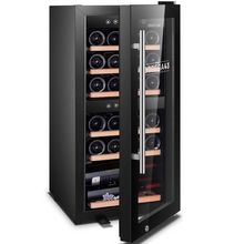 Load image into Gallery viewer, BODEGA43 - 24 Bottle - Dual Zone - Freestanding Wine Cooler - 395mm Wide - Black - B4324
