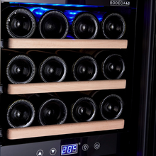 Load image into Gallery viewer, BODEGA43 - 24 Bottle - Dual Zone - Freestanding Wine Cooler - 395mm Wide - Black - B4324
