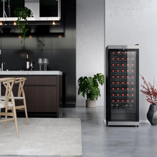 Load image into Gallery viewer, Dometic C55F – Freestanding Wine Cooler – 483mm Wide – 55 Bottles – Black Glass Finish – Single Temperature Zone – Wine Fridge – 9620000639 | Chilled Solution 
