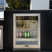 Load image into Gallery viewer, Dometic EA24B – Built-In Outdoor Fridge – 600mm Wide – 46 Bottles – Stainless Steel Glass Finish – Single Temperature Zone – Beverage Refrigerator – 9620001745 | Chilled Solution
