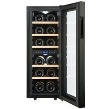 Load image into Gallery viewer, Cavecool Joy Larimar - 12 bottle - Dual Zone - Wine Fridge - Freestanding - 288mm Wide - Black - CC12DB - Chilled Solution
