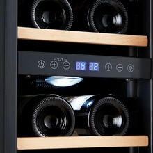 Load image into Gallery viewer, Cavecool Joy Larimar - 12 bottle - Dual Zone - Wine Fridge - Freestanding - 288mm Wide - Black - CC12DB - Chilled Solution
