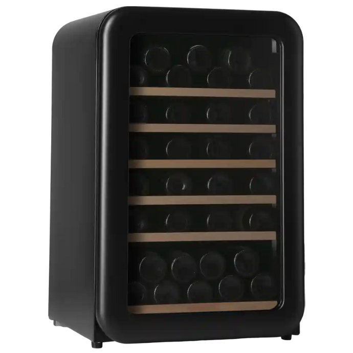 Cavecool Retro Apatite - 49 bottle - Single Zone - Wine Fridge - Freestanding - 550mm Wide - Black -   CC130SB - Chilled Solution 