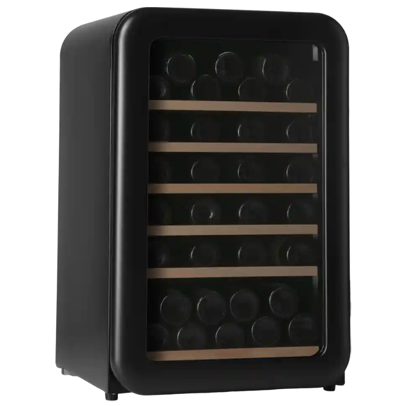 Cavecool Retro Apatite - 49 bottle - Single Zone - Wine Fridge - Freestanding - 550mm Wide - Black -   CC130SB - Chilled Solution 