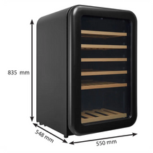Load image into Gallery viewer, Cavecool Retro Apatite - 49 bottle - Single Zone - Wine Fridge - Freestanding - 550mm Wide - Black -   CC130SB - Chilled Solution 
