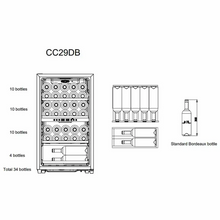 Load image into Gallery viewer, Cavecool Chill Ruby - 34 Bottle - Dual Zone - Wine Fridge - Freestanding - 480mm Wide - Black -  CC29DB-1 - Chilled Solution 
