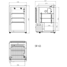 Load image into Gallery viewer, Cavin Arctic Collection 63 - Freestanding Beer Cooler - 430mm Wide - 63 Bottles - Black - SW-63B
