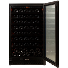 Load image into Gallery viewer, Pevino PNG88S-HHB - Single Zone Wine Cooler - Built In Wine Fridge - 83 bottles - Black glass front - 595mm Wide - chilledsolution
