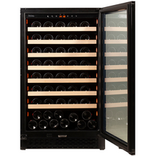 Load image into Gallery viewer, Pevino PNG88S-HHB - Single Zone Wine Cooler - Built In Wine Fridge - 83 bottles - Black glass front - 595mm Wide - chilledsolution
