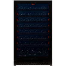 Load image into Gallery viewer, Pevino PNG88S-HHB - Single Zone Wine Cooler - Built In Wine Fridge - 83 bottles - Black glass front - 595mm Wide - chilledsolution
