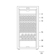 Load image into Gallery viewer, Artevino Oxygen - 151 bottles - Wine Aging Cabinet - 3 Temperature zones - Solid door - Black - OXM3T151NPD - 680mm Wide - chilledsolution
