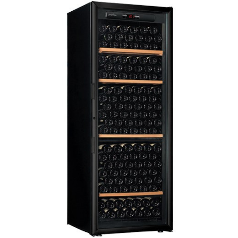 Artevino Oxygen - 230 bottles - Freestanding Wine Cabinet - Single Zone - Black Glass Door - OXG1T230NVND - 680mm Wide - chilledsolution