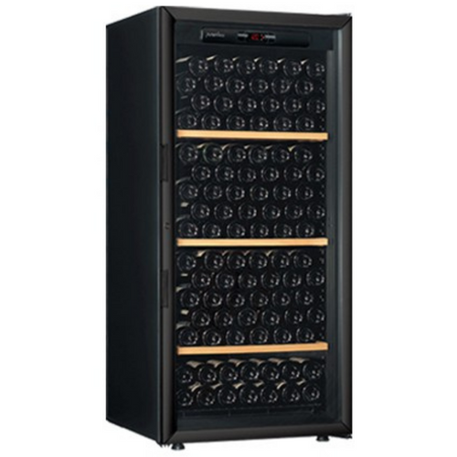 Artevino Oxygen - 182 bottles - Freestanding Wine Cabinet - Single Zone Wine Cooler - Black glass door - 680mm Wide - OXM1T182NVND - chilledsolution