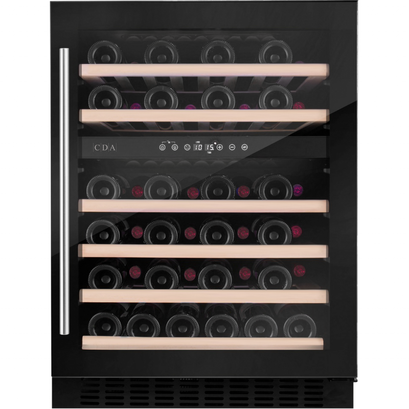 CDA 46 Bottle - Dual Zone - Freestanding Undercounter/Built-In Wine Cooler - 595mm Wide - FWC604BL