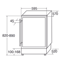Load image into Gallery viewer, CDA 46 Bottle - Dual Zone - Freestanding Undercounter/Built-In Wine Cooler - 595mm Wide - FWC604BL
