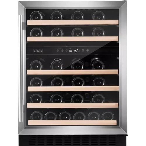 CDA 46 Bottle - Dual Zone - Freestanding Undercounter/Built-In Wine Cooler - 595mm Wide - FWC604SS - Stainless Steel