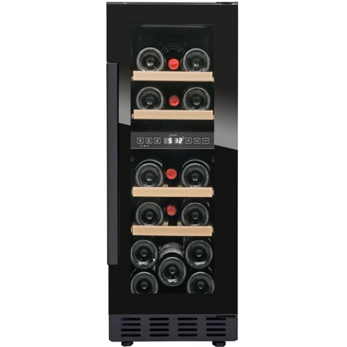 Products Cavin Arctic Collection 30D - Built In Wine Cooler - Dual Zone - 17 Bottles - 295mm Wide - Black Glass